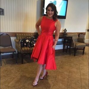 Ieena for Mac Duggal Red High Low